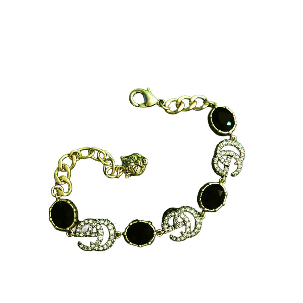 Gucci - Brazalete Classic Logo (Negro)