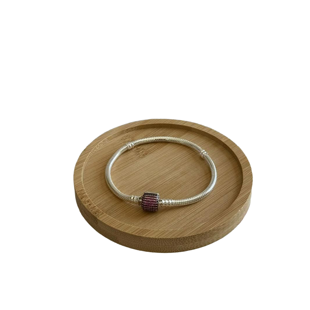 Pandora - Pulsera Serpiente con Broche (Rosa)